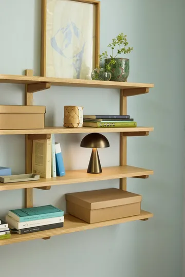 Mush portable table lamp - Burnished brass, 20 cm - Hübsch Interior