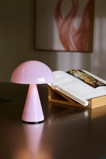 Mush portable table lamp - Light pink, 20 cm - Hübsch Interior