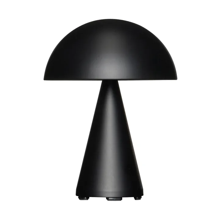 Mush portable table lamp - Matt black, 20 cm - Hübsch