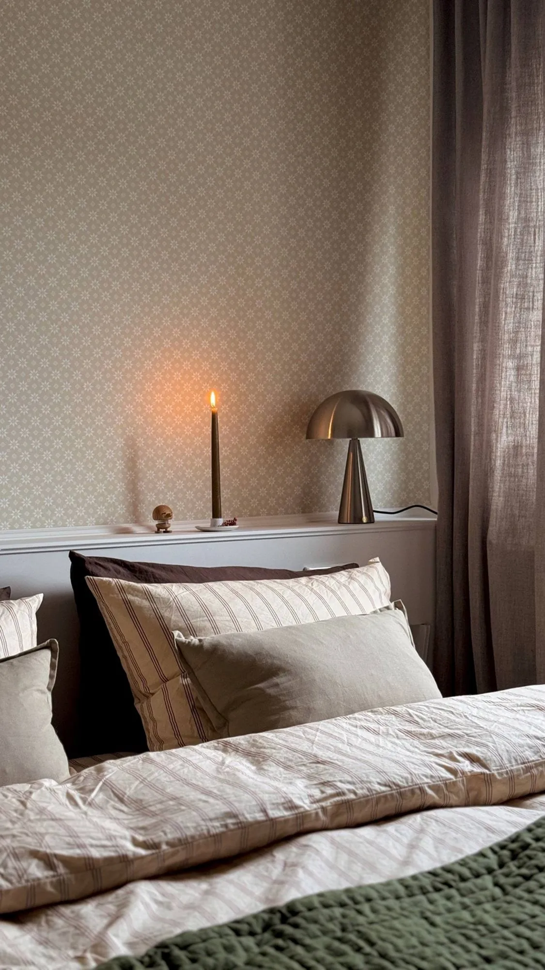 Mush table lamp, Nickel, mini 34 cm Hübsch Interior