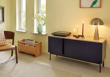 Mush table lamp - Nickel, tall 50 cm - Hübsch Interior