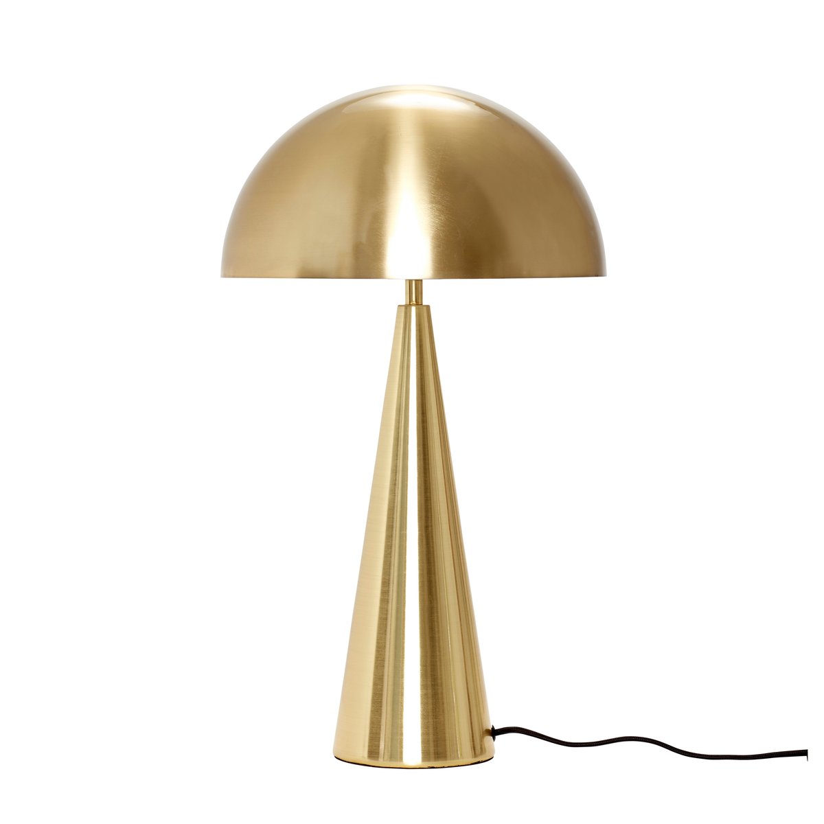 Hübsch Mush table lamp pine Brass | Scandinavian Design | Desk & table lamps | Gold-coloured