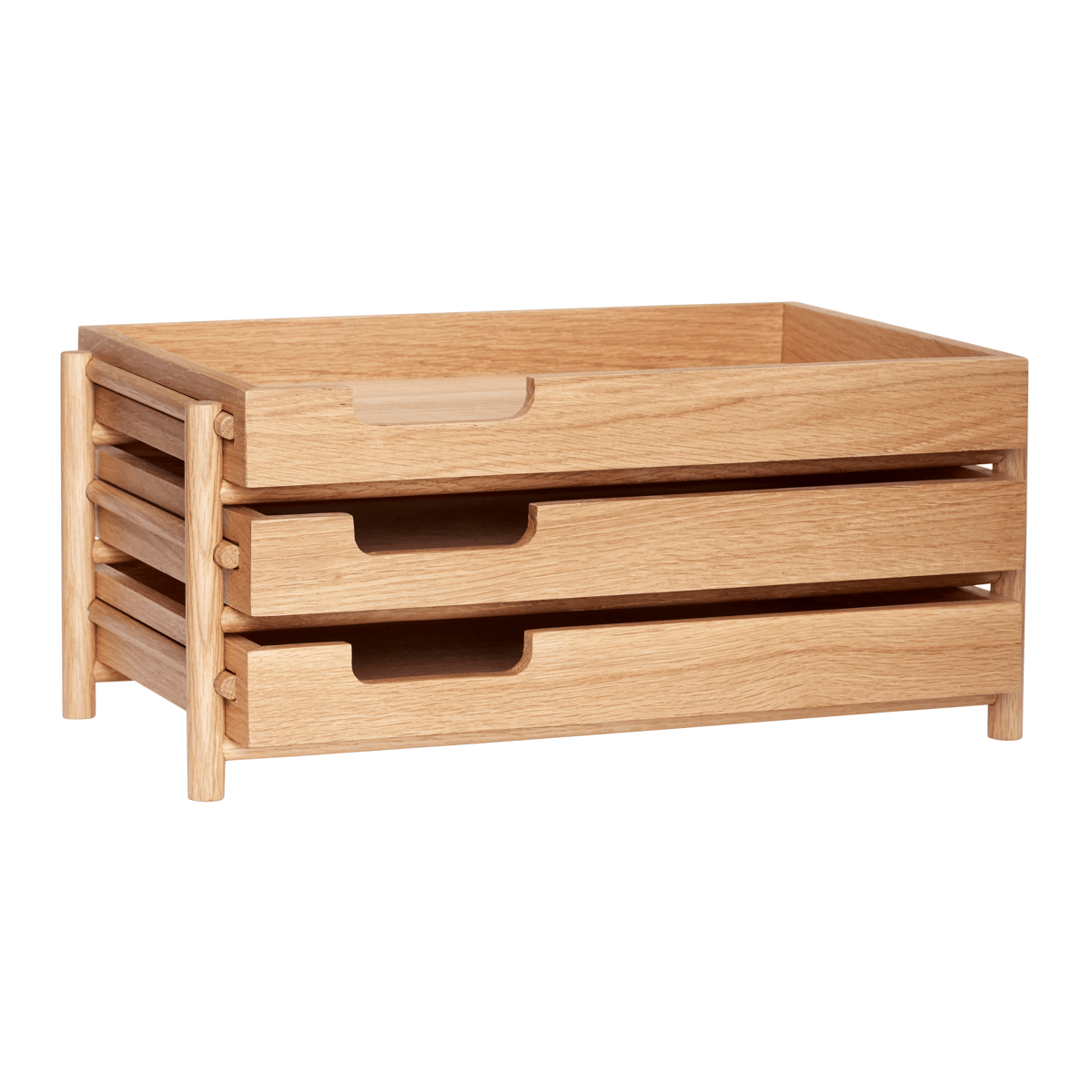 Hübsch Note mail tray Oak | Scandinavian Design | Boxes & jars | Beige