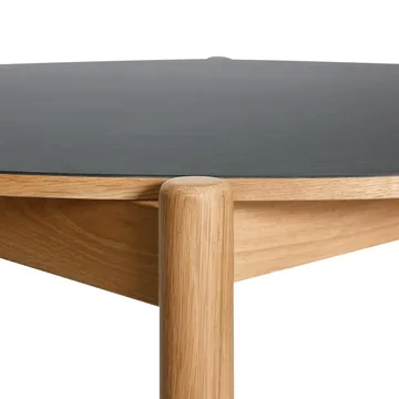Oblique dining table - Black, Ø126 cm - Hübsch Interior