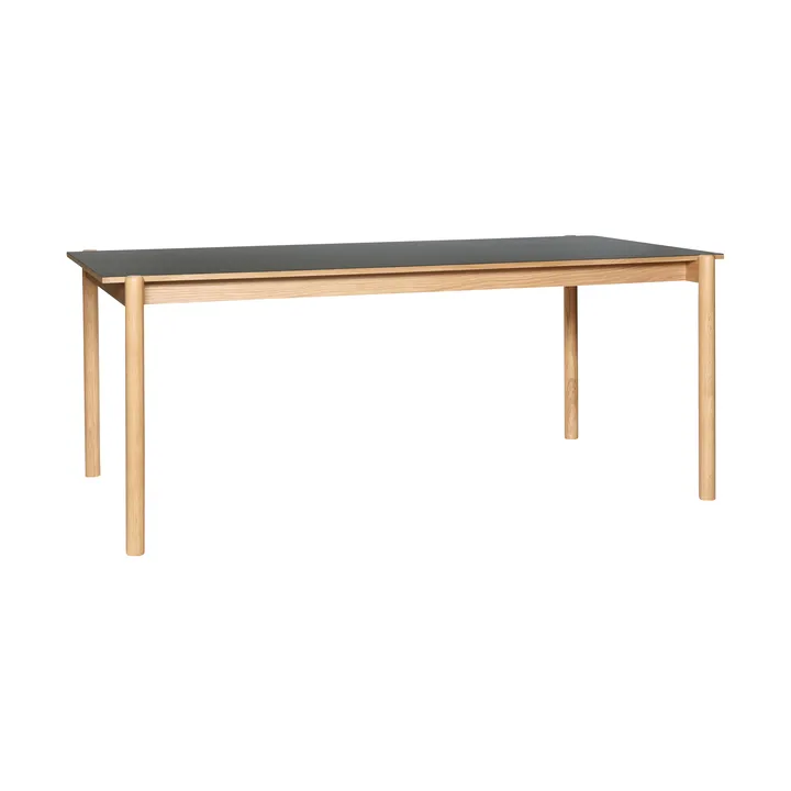 Oblique dining table - Black, 190x106 cm - Hübsch
