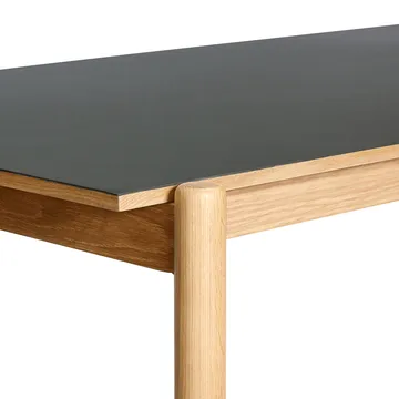 Oblique dining table - Black, 190x106 cm - Hübsch Interior
