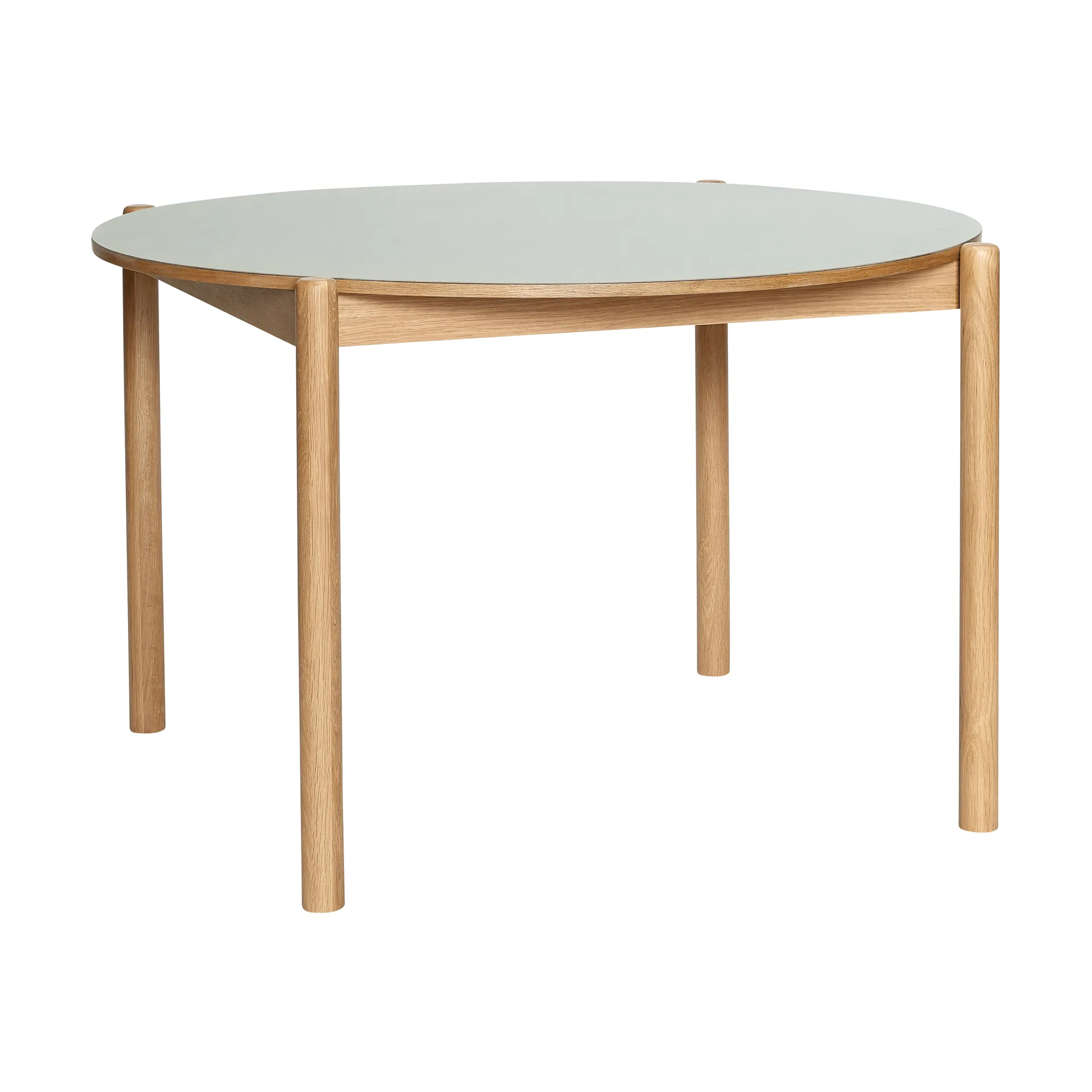 Oblique dining table, Grey, Ø126 cm Hübsch Interior