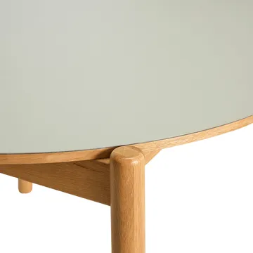Oblique dining table - Grey, Ø126 cm - Hübsch Interior