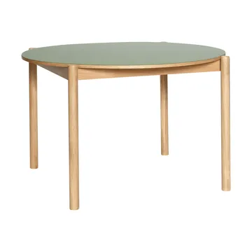 Oblique dining table - Olive, Ø126 cm - Hübsch Interior