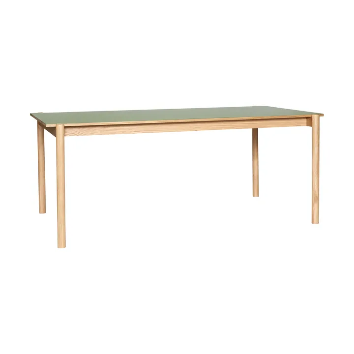 Oblique dining table - Olive, 190x106 cm - Hübsch