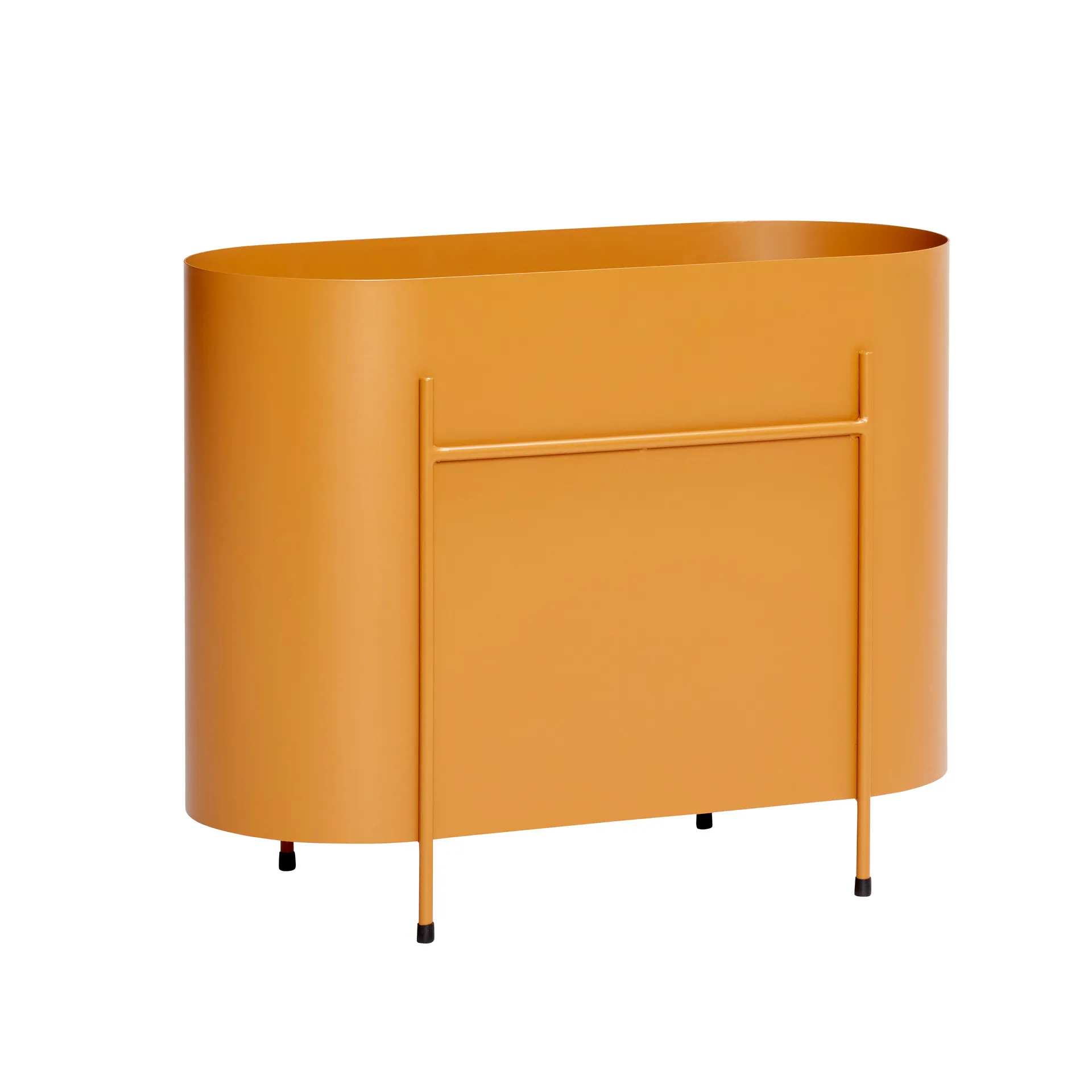 Oblong flower table 60x47 cm, Metal-orange Hübsch Interior