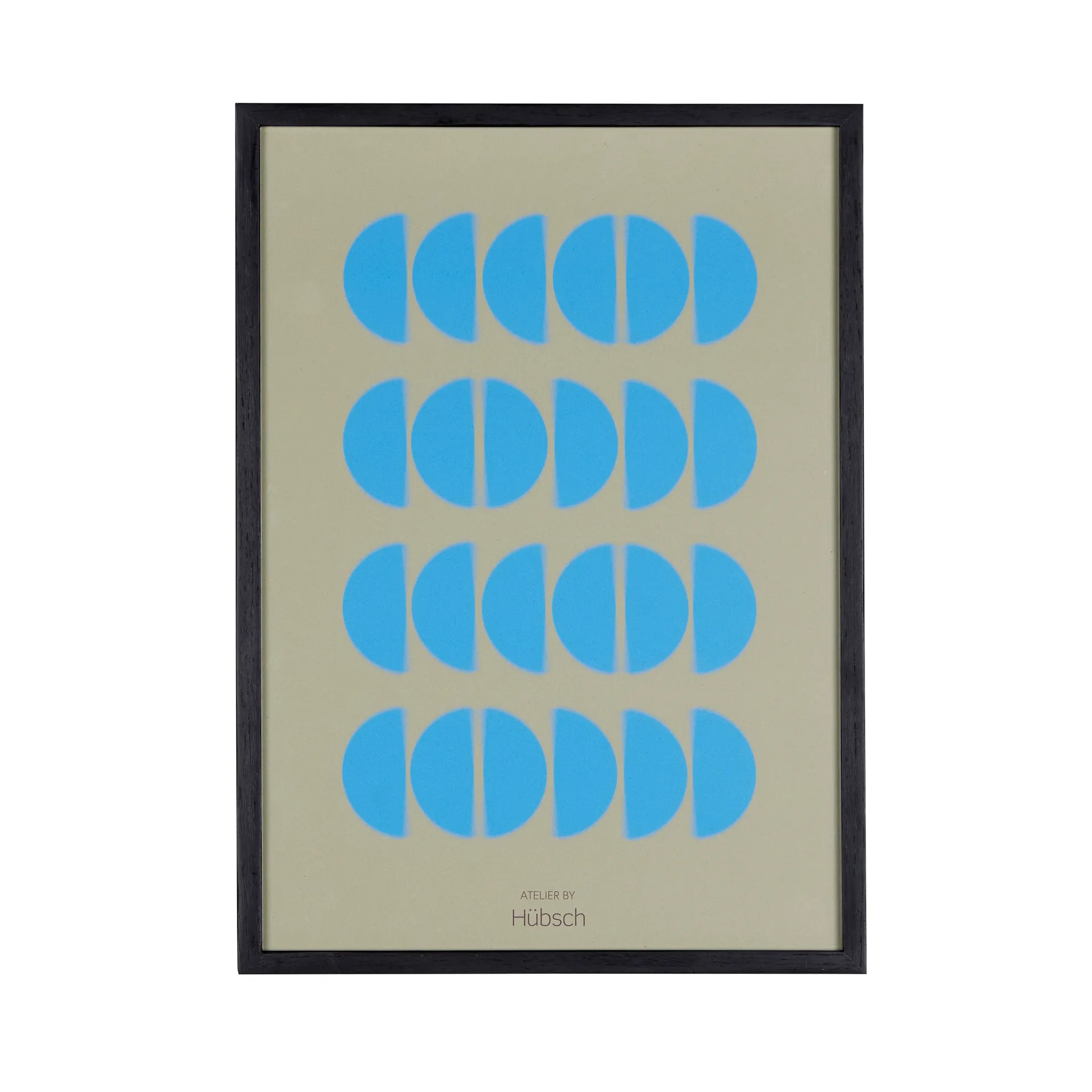 Painting with wooden frame medium, Black Hübsch Interior