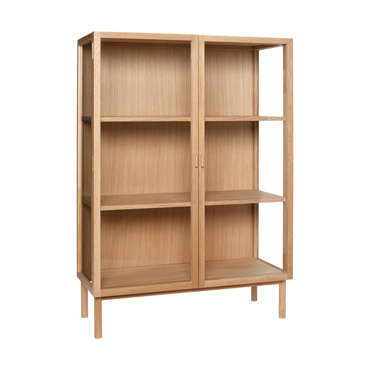 Hübsch Panorama display cabinet small Oak | Scandinavian Design | Display & glass cabinets | Beige