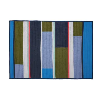 Pavilion throw blanket - Blue-multicolour, 140x200 cm - Hübsch Interior
