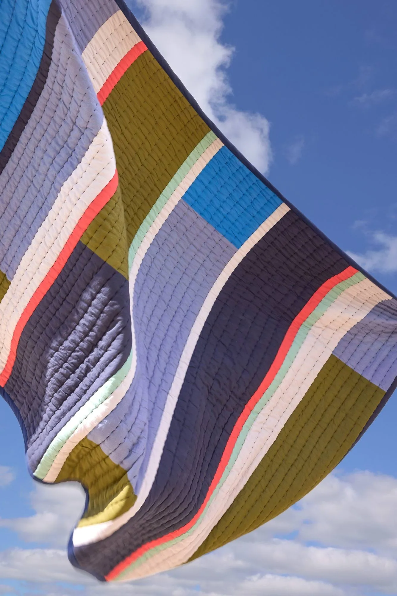 Pavilion throw blanket, Blue-multicolour, 140x200 cm Hübsch Interior