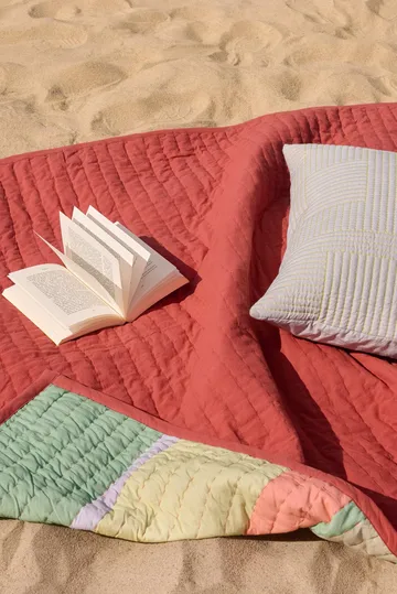 Pavilion throw blanket - Coral-multicolour, 140x200 cm - Hübsch Interior