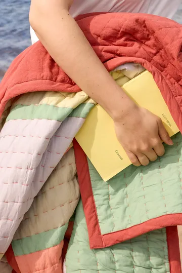 Pavilion throw blanket - Coral-multicolour, 140x200 cm - Hübsch Interior