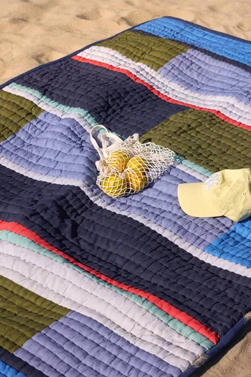Pavilion throw - Blue-multicolour, 140x200 cm - Hübsch