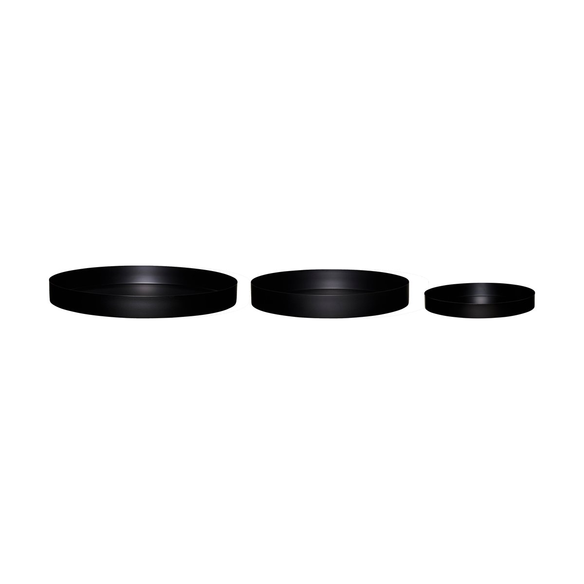 Hübsch Planter Saucer 2-pack Metal-black | Scandinavian Design | Flower pots |