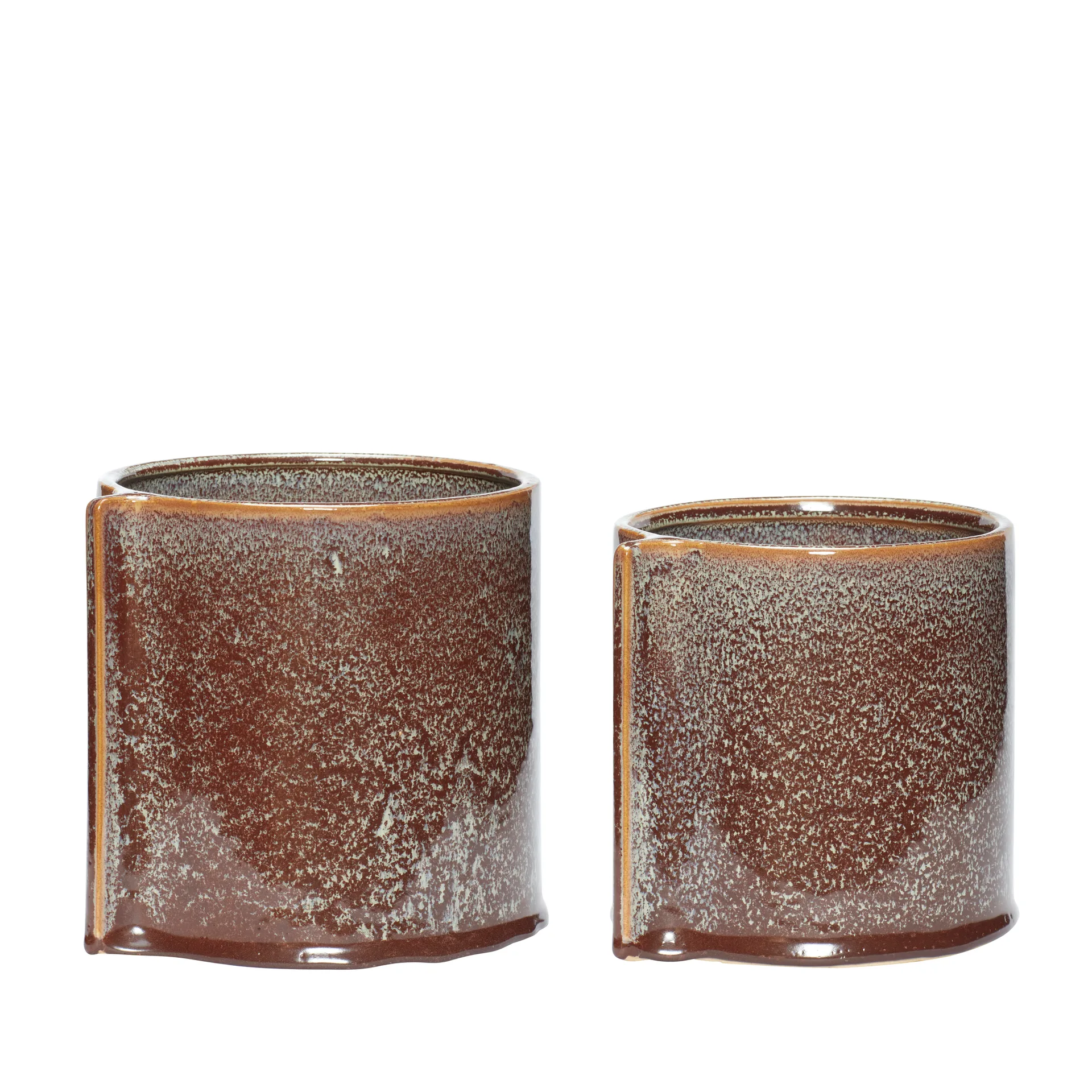 Pot 2-pack, Brown Hübsch Interior