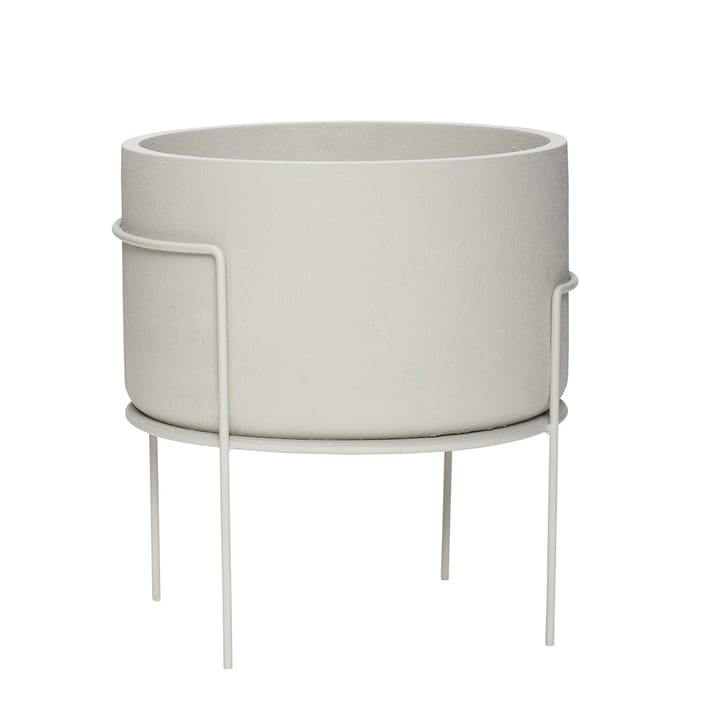Pot with legs Ø40 cm, Gray Hübsch Interior