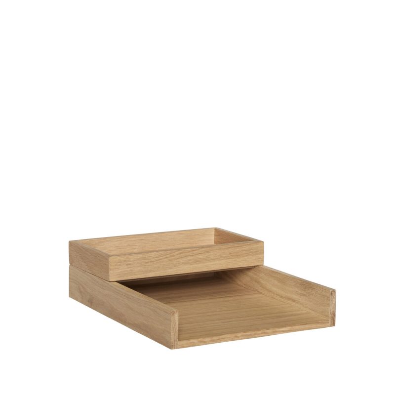 Hübsch Rail desk stand 2 pcs Nature | Scandinavian Design | Storage jars | Brown