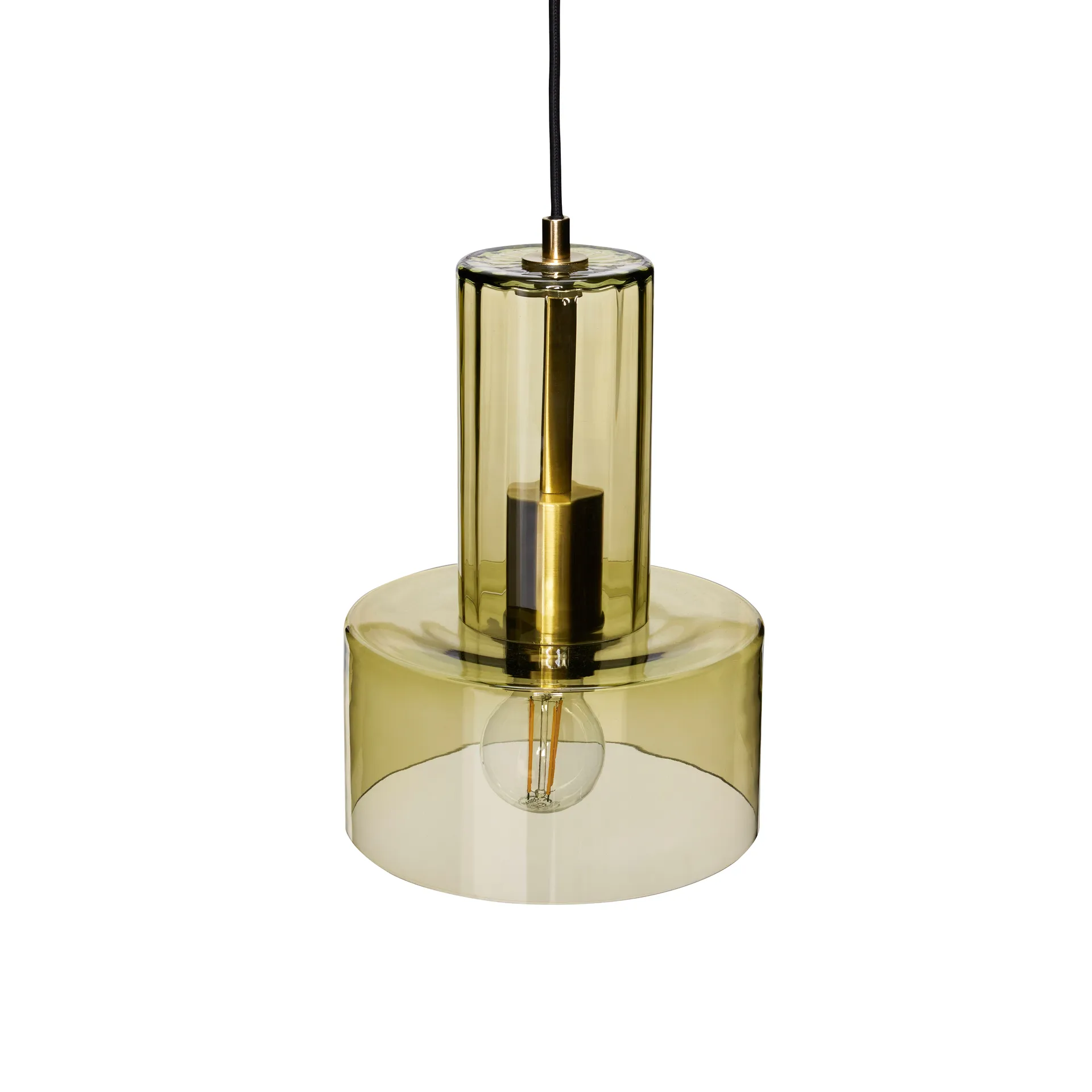 Ripple pendant lamp, Green Hübsch Interior