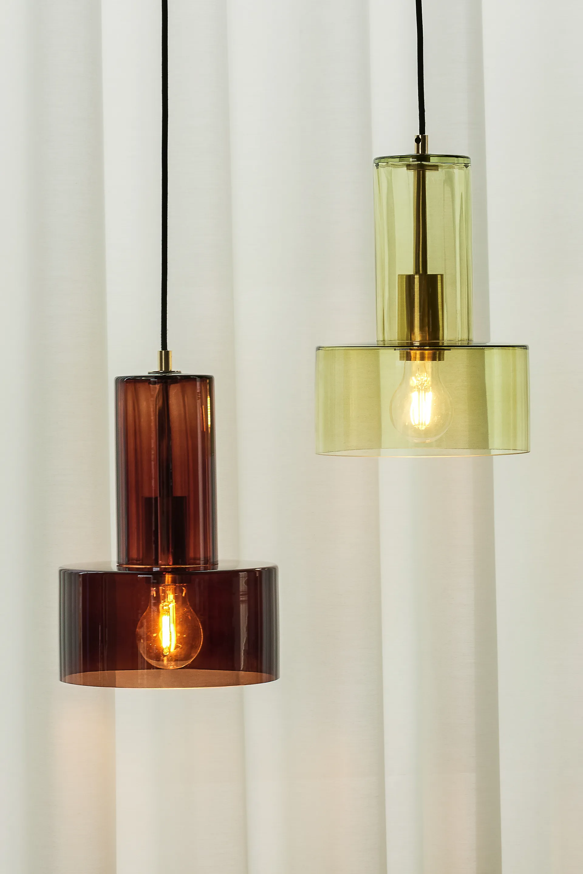 Ripple pendant lamp, Green Hübsch Interior