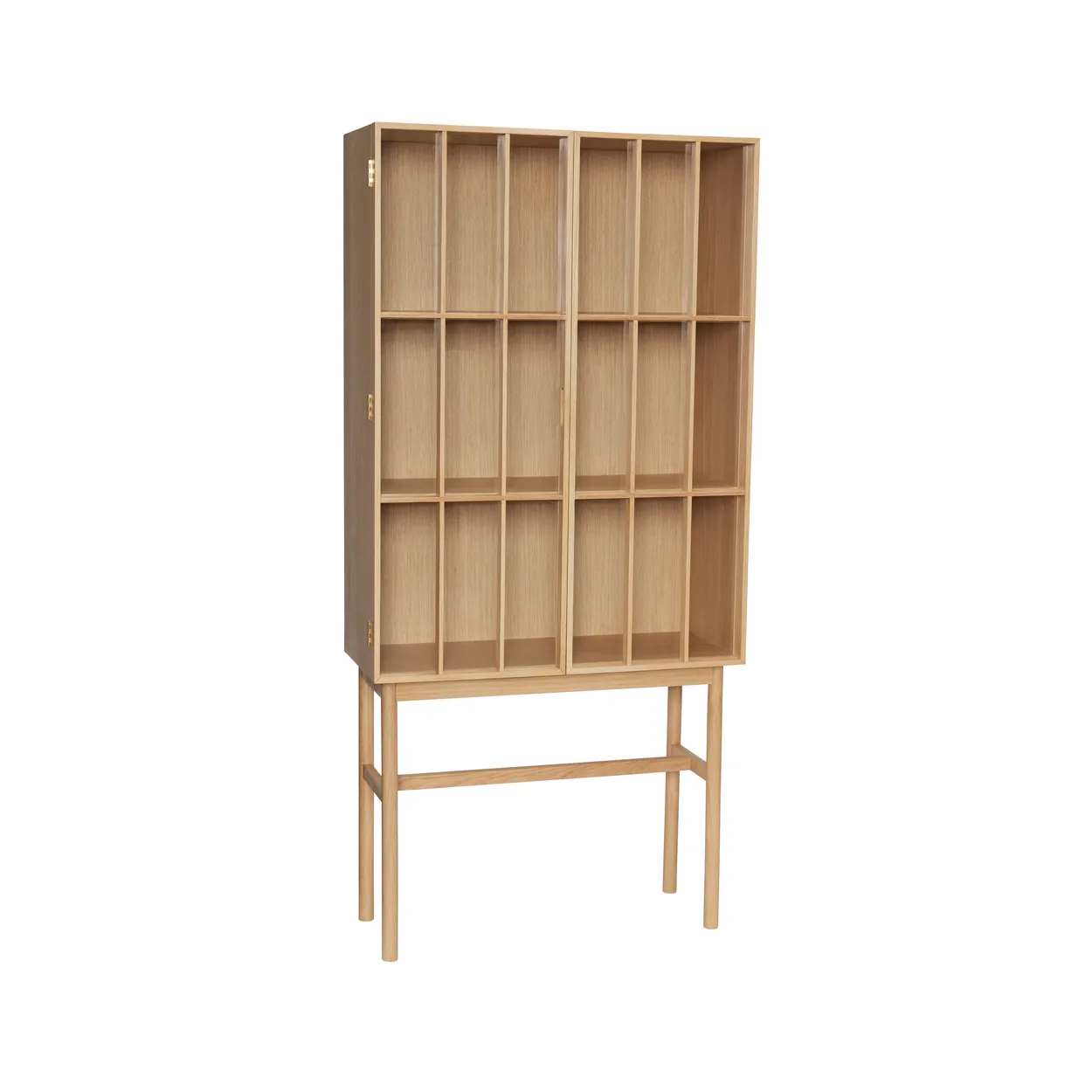Hübsch Shoji cabinet tall Oak | Scandinavian Design | Display & glass cabinets | Beige