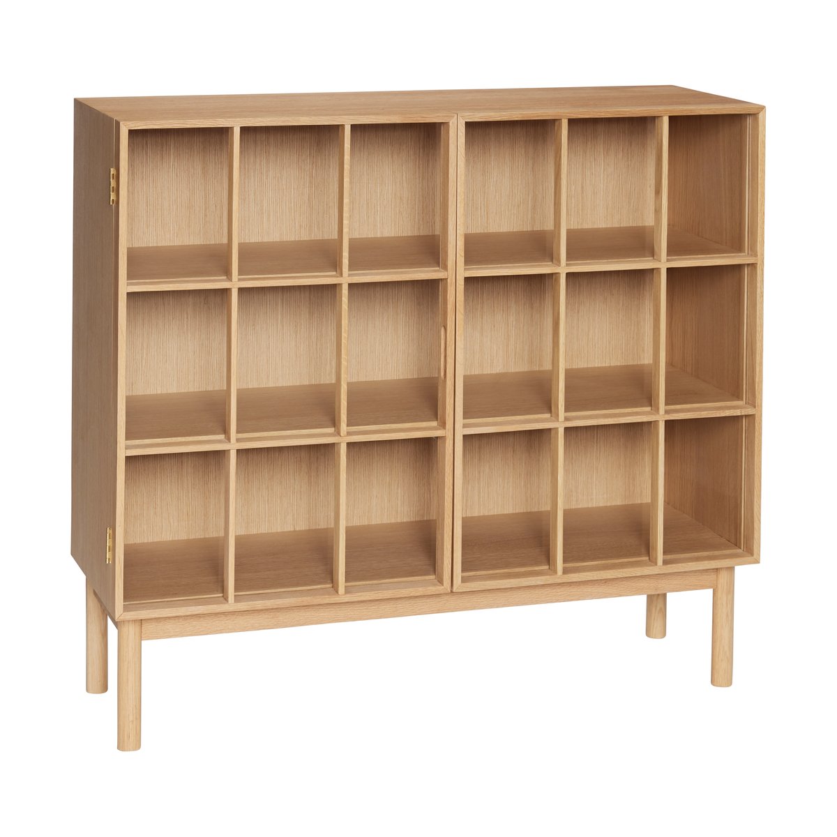 Hübsch Shoji cabinet wide Oak | Scandinavian Design | Display & glass cabinets | Beige