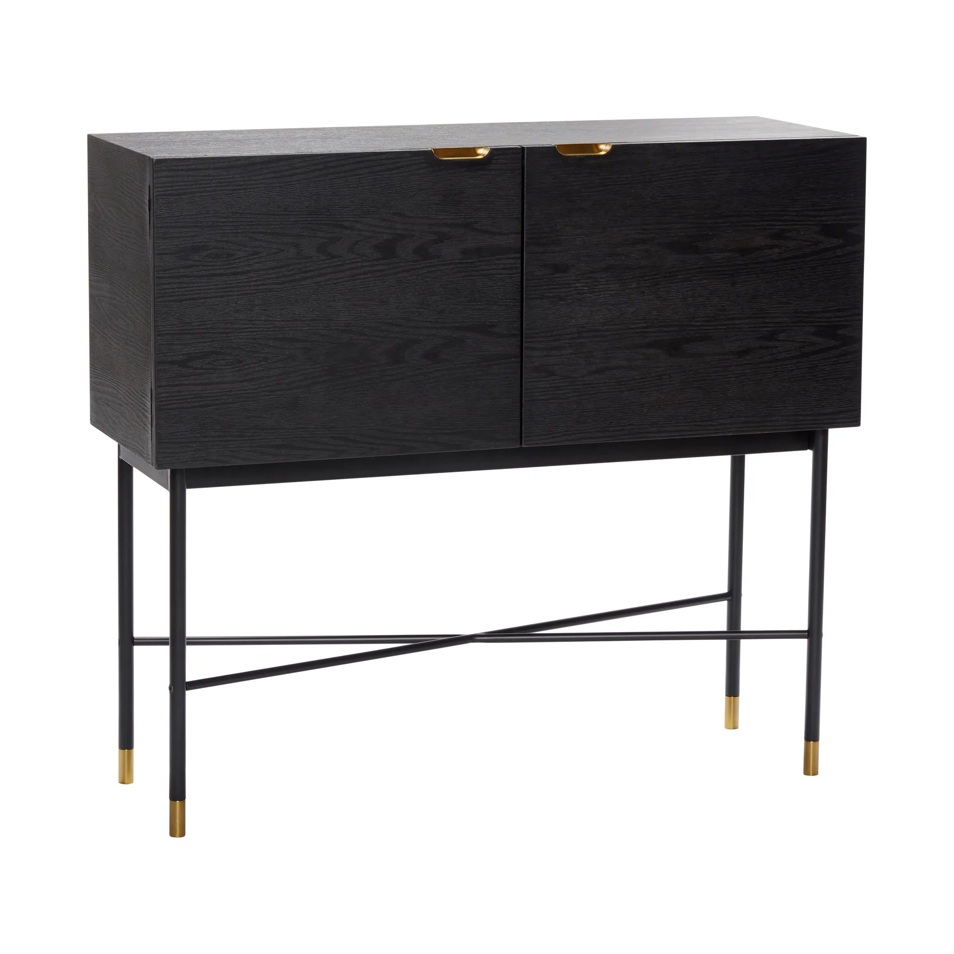 Side table 100x90 cm, Ash-black-brass Hübsch Interior