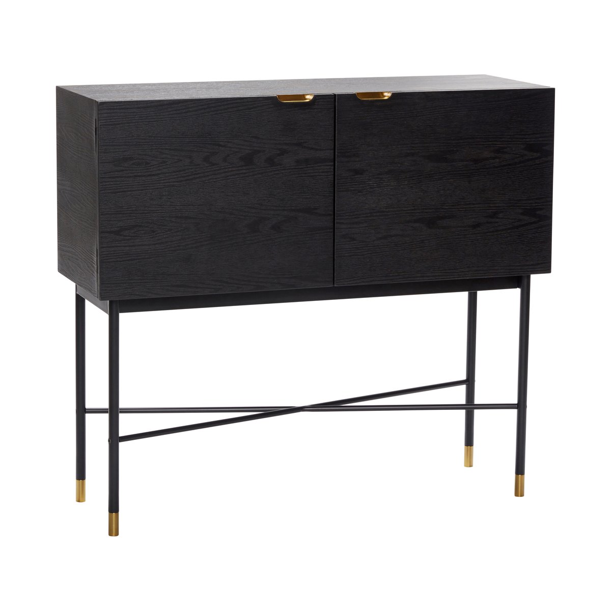 Hübsch Side table 100x90 cm Ash-black-brass | Scandinavian Design | Side tables |
