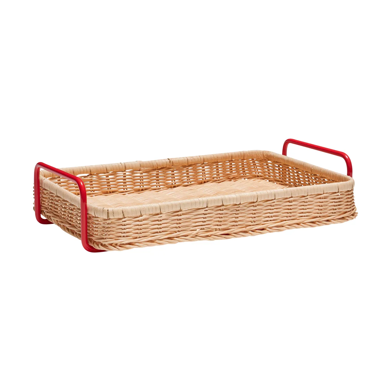 Hübsch Splint serving tray Red-natural | Scandinavian Design | Trays | Multi