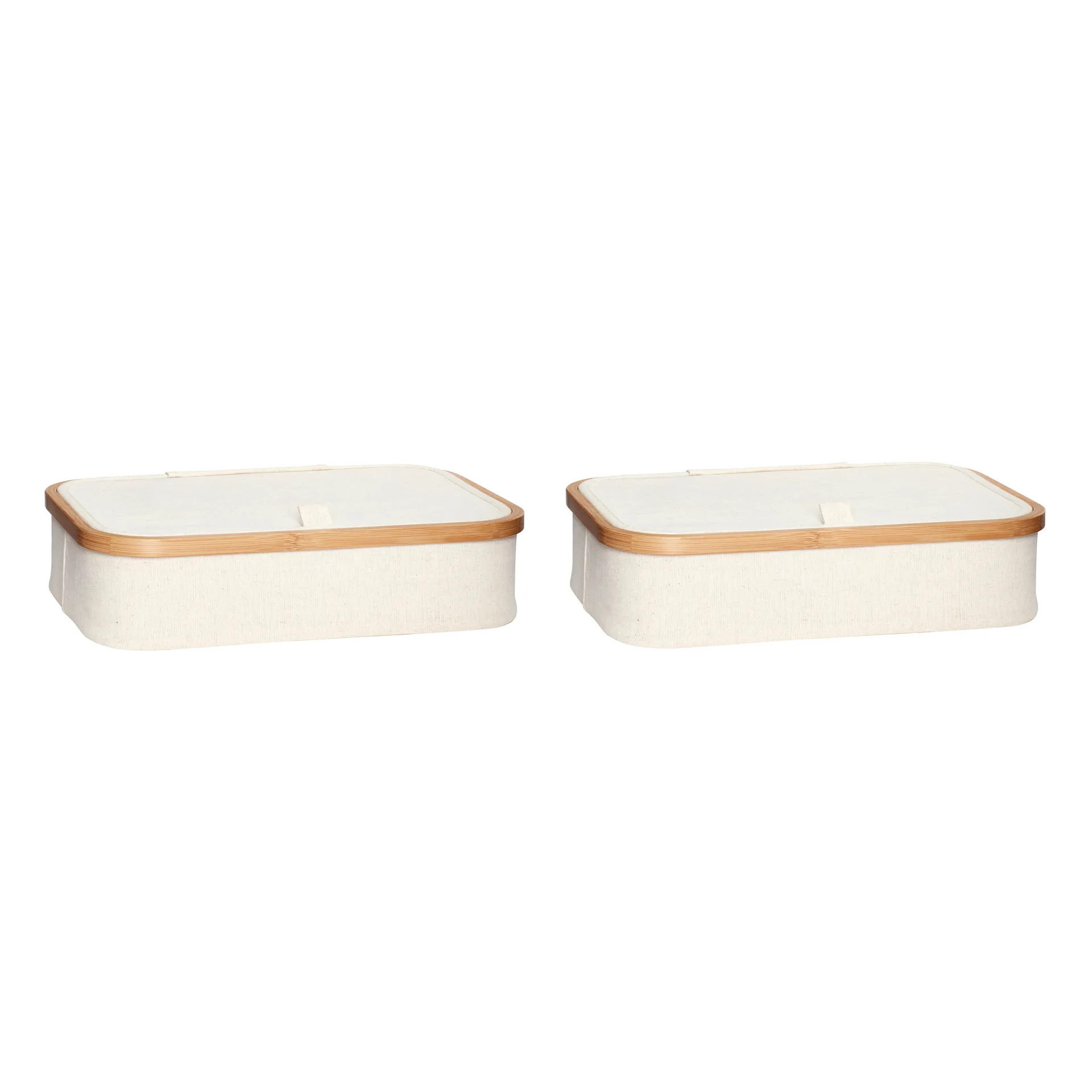 Storage box 2-pack, Beige Hübsch Interior