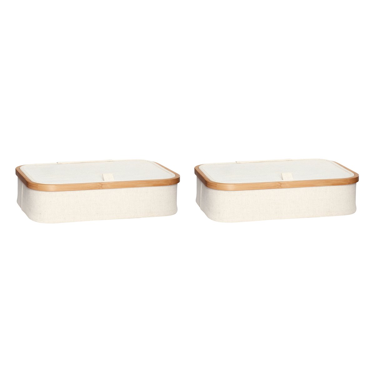 Hübsch Storage box 2-pack Beige | Scandinavian Design | Storage jars |