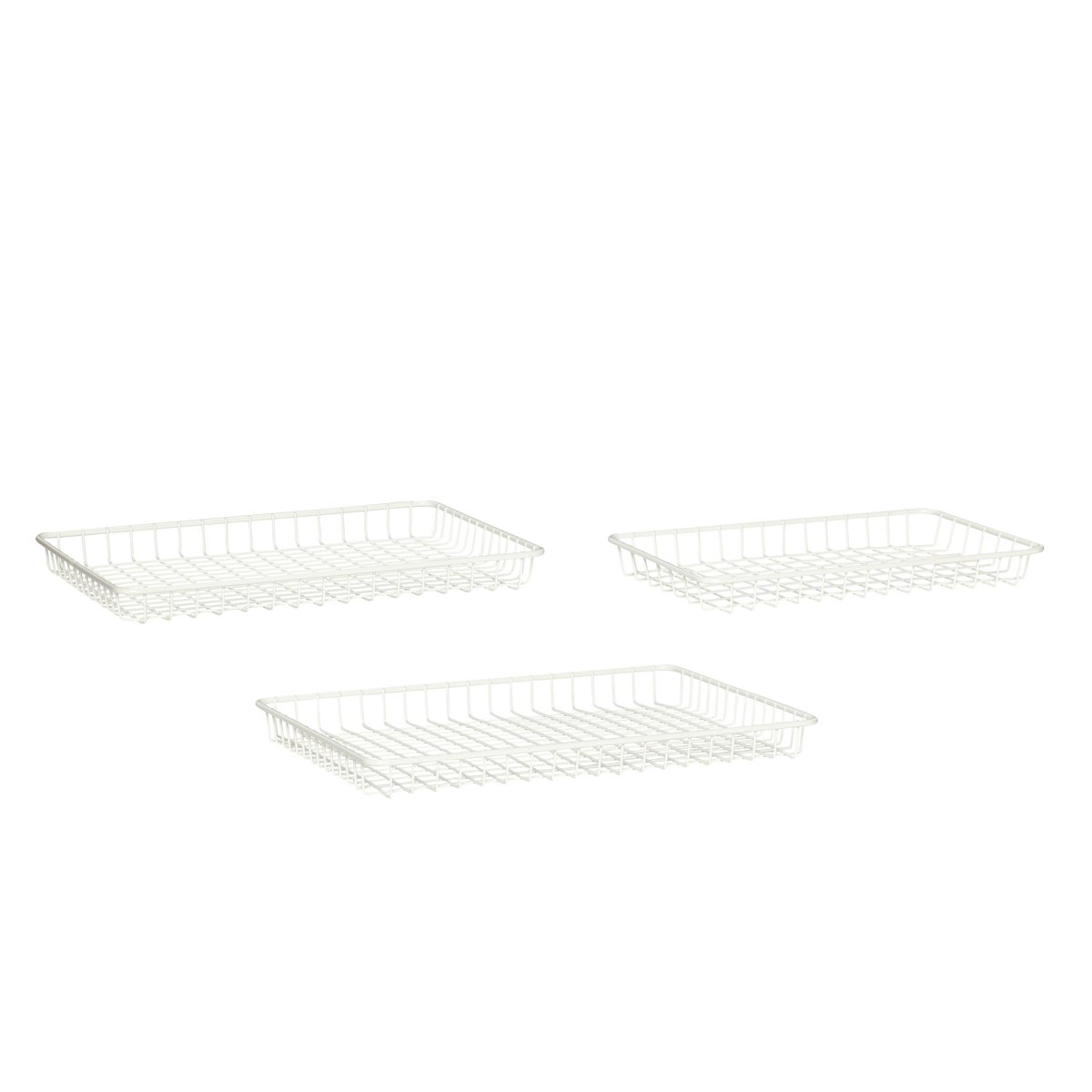 Hübsch Tray 3-pack White-metal | Scandinavian Design | Trays | White