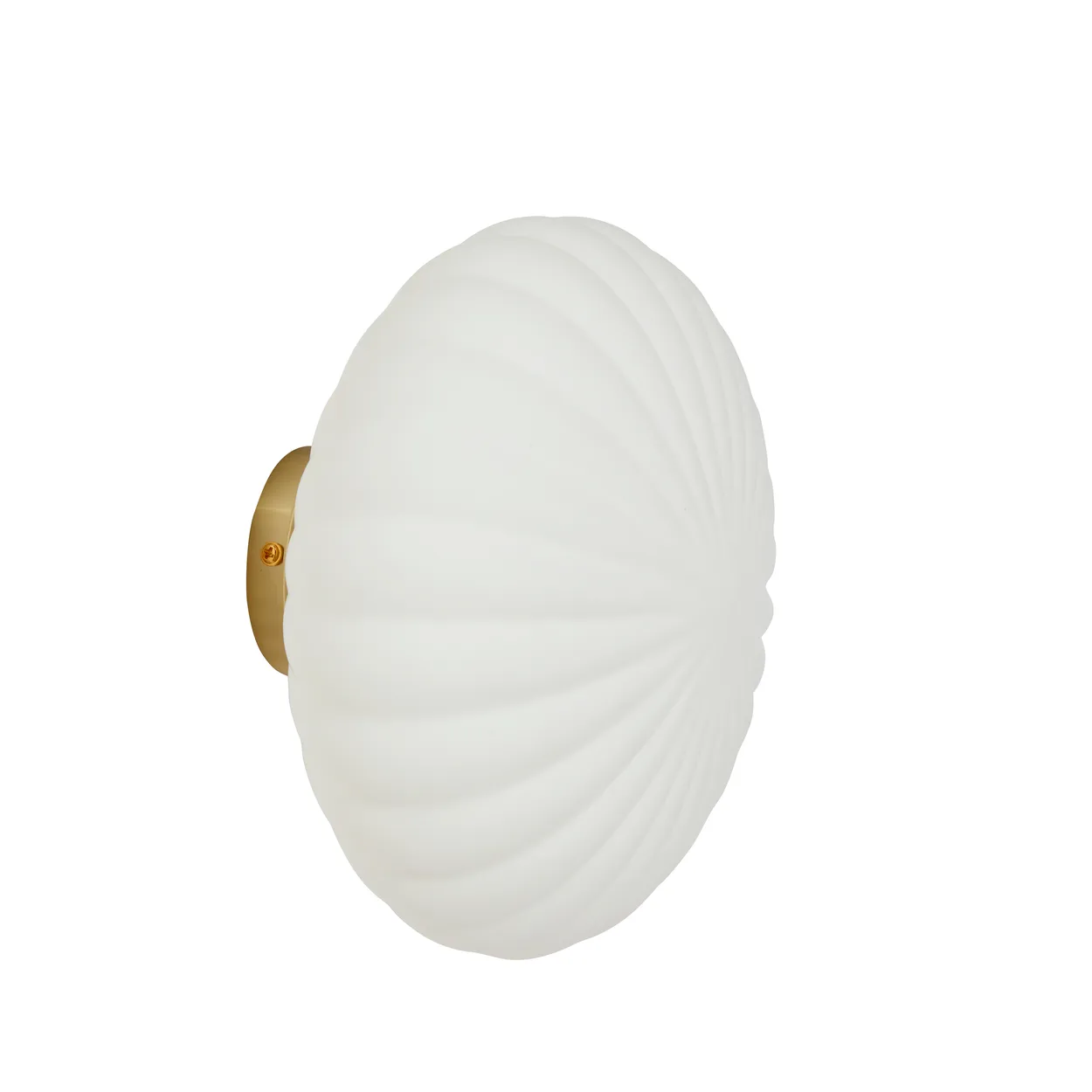 Hübsch Wall lamp Metal-glass-brass-opal | Scandinavian Design | Wall lights | White