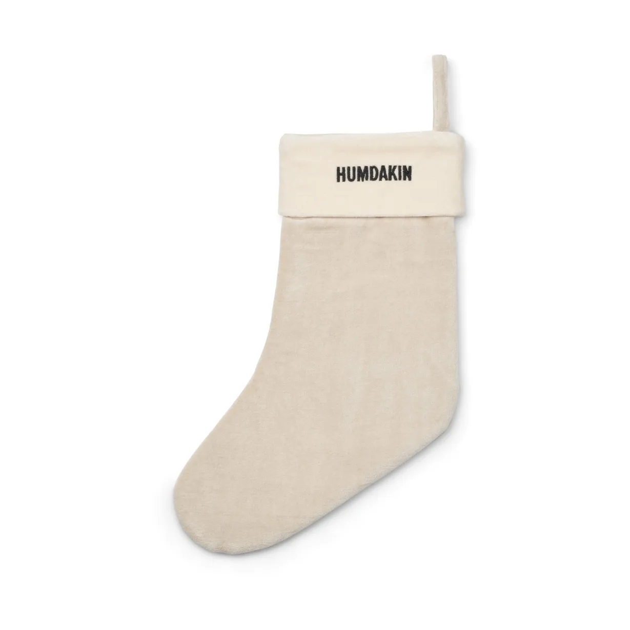 Humdakin Christmas stocking velvet Light stone | Scandinavian Design | Christmas decorations | Beige
