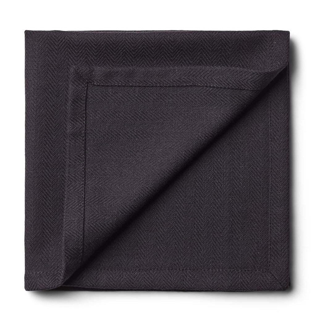 Humdakin fabric napkin 40x40 cm 2-pack Coal | Scandinavian Design | Linen & cotton napkins | Black