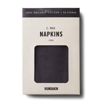 Humdakin fabric napkin 40x40 cm 2-pack - Coal - Humdakin