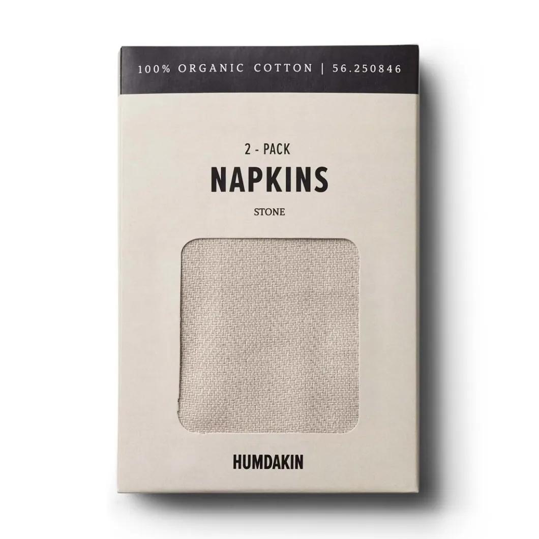 Humdakin fabric napkin 40x40 cm 2-pack, Light stone Humdakin