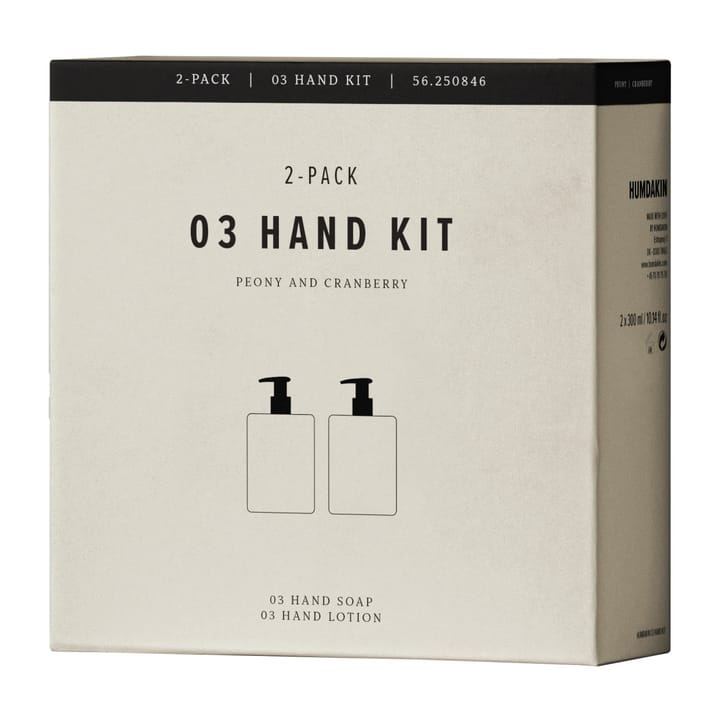Humdakin hand care kit 2 x 300 ml - Peony & cranberry - Humdakin