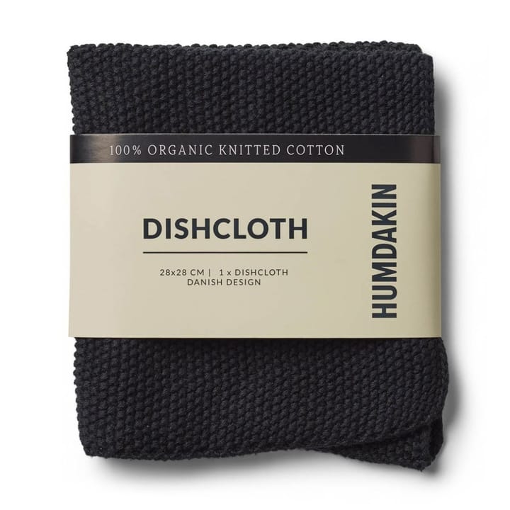 Humdakin Knitted dishcloth 28x28 cm - Coal  - Humdakin