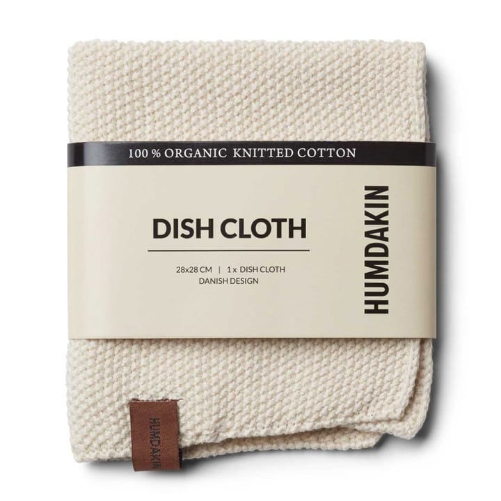 Humdakin Knitted dishcloth 28x28 cm - Shell - Humdakin