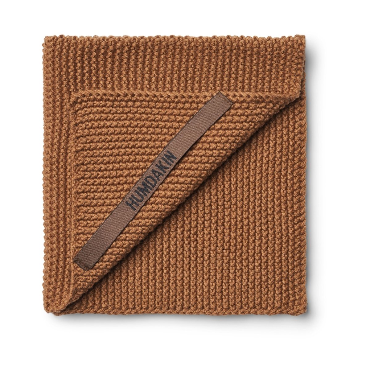 Humdakin Knitted dishcloth 28x28 cm Tabacco | Scandinavian Design | Dishcloths & brushes | Brown