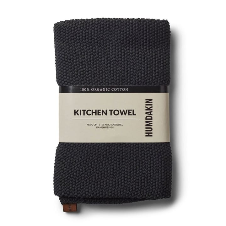 Humdakin Knitted kitchen towel 45x70 cm - Coal  - Humdakin