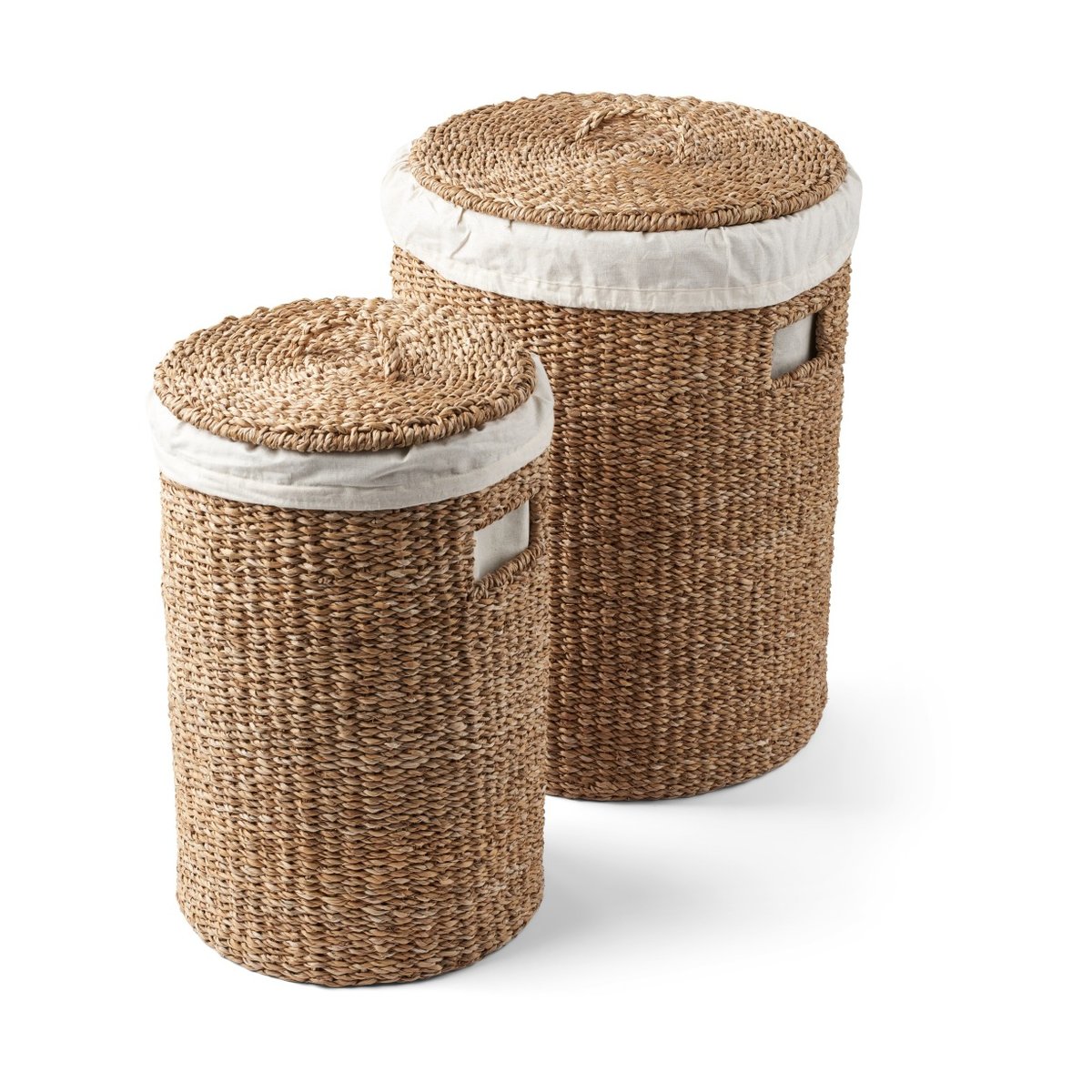 Humdakin laundry basket 2 parts Braided | Scandinavian Design | Laundry baskets | Beige