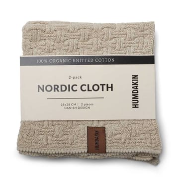 Humdakin Nordic dishcloth 28x28 cm 2-pack - Light stone - Humdakin