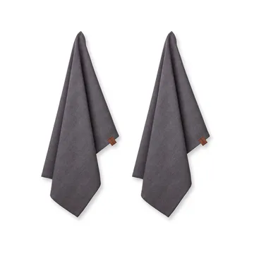 Humdakin Organic kitchen towel 45x70 cm 2-pack - Dark ash - Humdakin