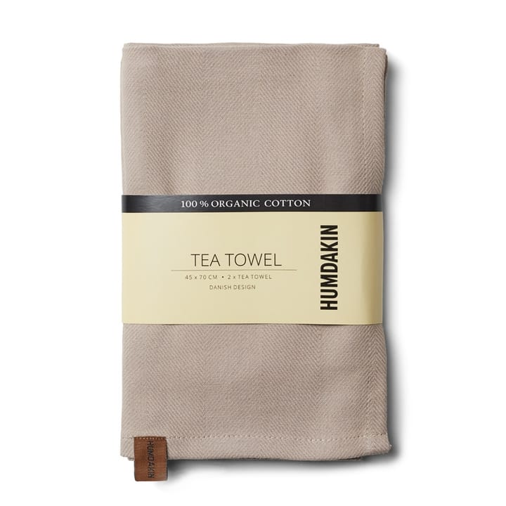 Humdakin Organic kitchen towel 45x70 cm 2-pack - Light stone - Humdakin